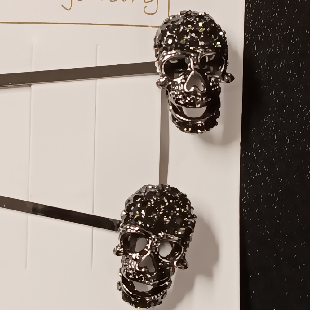 Skull Hair Pins with Rhinestones (NWT)